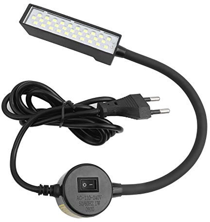 Tnfeeon LED-Lampe für Nähmaschine, 1-teiliges 30-LED-Nähmaschinen-Beleuchtungsset Tragbares Arbeitslicht LED-Licht für Werkbank-Drehmaschine Bohrmaschine(EU-Stecker 110-250V)
