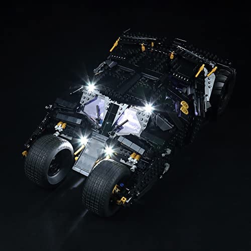 LocoLee Light Set for Lego DC Batman Batmobile,Led Decoration Lighting Kit for Lego 76240 The Dark Knight Batmobile Tumbler Iconic Car Model(Only Lights Set,NO Lego) (Standard)