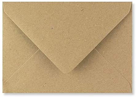 C5 Coloured Envelopes for A5 Greeting Cards Wedding Invitations & Crafts V Flap, Peel & Seal Flap (162x229mm) Pack of 50 (Brown Kraft)