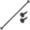 Bastone per Tenda da Doccia Estensibile Stile Industriale, 74-236 cm Asta per Tende da Doccia Telescopica in Ferro Regolabile per Doccia e Vasca da Bagno, Comprese Viti e Tasselli/Nero Opaco