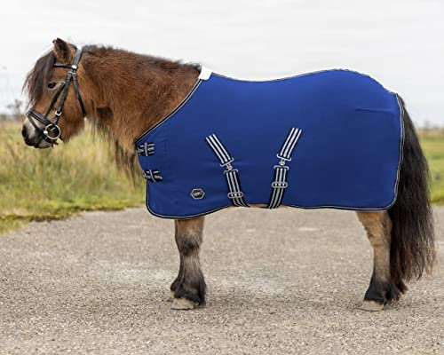 netproshop Fleecedecke Abschwitzdecke für Falabella, Minishetty + Shetty Gr. 65-95, Groesse:85, Farbe:Blau