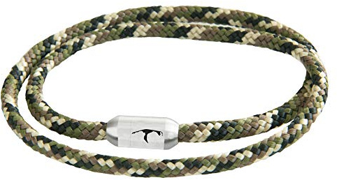 Paris Montana Schmales Dünnes Filigranes Original Sylt Segeltau Wickelarmband Unisex Geflochten Gravur Handmade Hochwertiger Magnetverschluss Durchmesser Ø 4mm (Camouflage, 44.00)