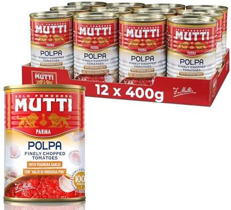 Mutti Finely Chopped Tomatoes with Garlic 12 x 400g