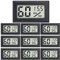Greluma 10 Stück Mini-Digital-Thermometer-Hygrometer mit Celsius (°C),Innen-Luftfeuchtigkeitsmonitor,Temperatur-und Luftfeuchtigkeitsmessgerät(ohne Batterien)