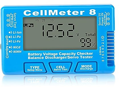 aneegfpv Digital RC Servo Motor ESC Consistency 1s-8s Battery Checker RC Plane Kit for RC helicopters Drone Car Boat Airplane Models
