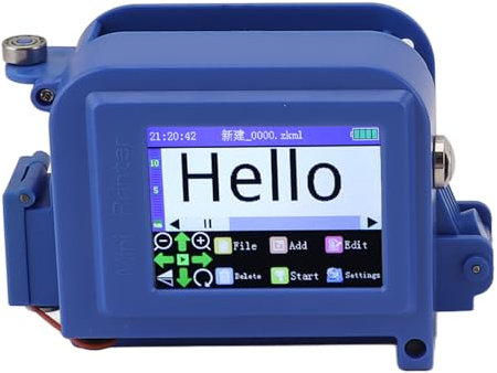 Fockety Tintenstrahldrucker, 600 DPI Mini-Handheld-Schnelltrocknungstintenpatrone mit Touchscreen, Druckhöhe 2-12,7 Mm, HD-Druck, Ersatz für Text, Barcode, Chargenetikett, Bilddatum