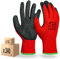 MK-Glove Abriebfest Arbeitshandschuhe Herren (12 Paar) - Gartenhandschuhe und Montagehandschuhe mit Latexbeschichtung - Werkstatt Schutzhandschuhe Mechaniker Handschuhe - Größe 9-L