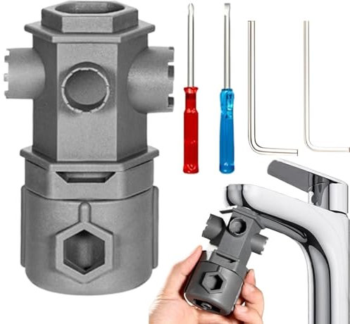 Multifunctional Sink Wrench, Sink Key Tap Tool, Tap Wrench Removal Tool | Tap Nut Removal, Sink Key, Craft Tool