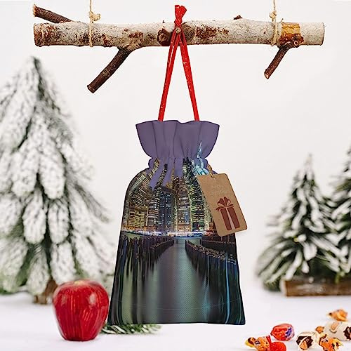 New York City Geschenktüten mit Kordelzug, Weihnachtsmann-Geschenktüten für alle Arten von Geschenkverpackungen