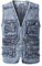 KTWOLEN Gilet di Jeans da Uomo Vintage Giubbino di Jeans Smanicato da Moto Giacca Jeans Senza Maniche Multitasche Denim Gilet da Pesca Lavoro Caccia, Blu chiaro, 3XL