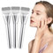 OUDQFCJ 3 Pcs Pinceau de Maquillage Contour Plat pour Fond de Teint Crèmes et Correcteurs Poils Synthétiques de Haute Qualité Manche Ergonomique avec housse de protection