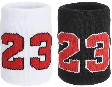 PATIKIL Schweißband Handgelenk Schweißbänder Stück Wristband Basketball Armband Atmungsaktive Handgelenkbänder Saugfähiges Schweissband Nummer für Basketball