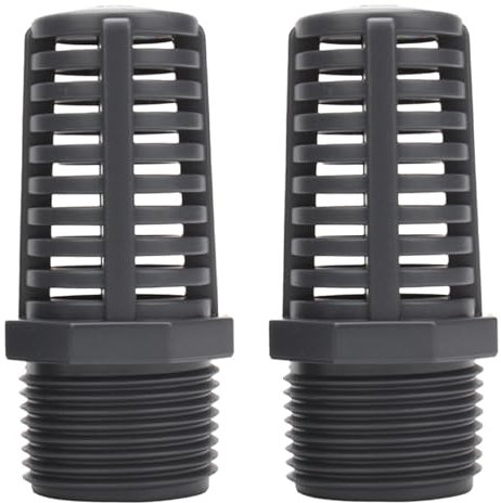 Ssguopte 2PCS Fish Tank Accessories 1.5 Threaded Suction & Overflow Strainer for Aquariums, PVC Screen Strainers for Clean Water in Ponds