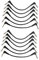 HAMPPLIES 12pcs Durable Guitar Audio Effect Patch Cables Reliable Musical Instrument Connection Wire for Optimal Sound Quality and Easy Setup