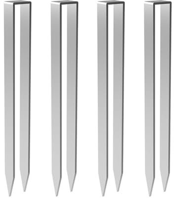 4Pcs Ground Stakes Steel Stakes Tents Heavy Duty Garden Stake Anchors Peg Arching Shaped Fence Stake For Trampoli Anchors