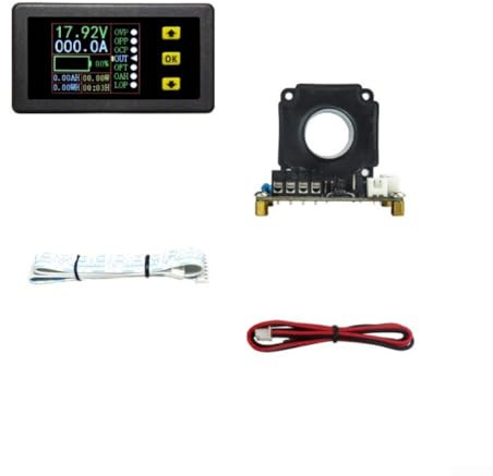 Hall-Effekt-Coulomb-Messgerät mit Farb-LCD-Display, bidirektionaler Gleichstrom-Kapazitätsprüfer, Nicht-Hall-Sensor-Messung, 90 V, 50 A