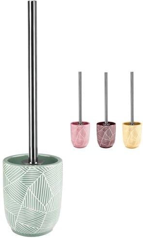KW Pottery Ceramic Toilet Brush and Holder (Maldives Green)