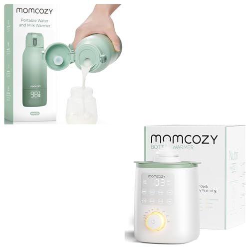 Momcozy Portable Milk Warmer for Travel & Momcozy Baby Bottle Warmer for Breast Milk Formula Food
