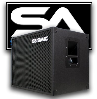 Seismic Audio - 210 Bass Guitar Speaker Cabinet with Horn and Volume Control PA DJ 200 Watts 2x10 PRO AUDIO