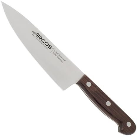 Arcos Couteau de Chef Professionnel - Lame Acier Inoxydable NITRUM 16 cm - Manche Bois Palissandre - Série Atlantico - Précision et Durabilité