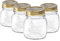 4x transparente 150ml Quattro Stagioni Glass Preserving Jars - Tapa de tornillo hermético Almacenamiento de mermelada de mermelada Mason Juego de contenedores - por Bormioli Rocco