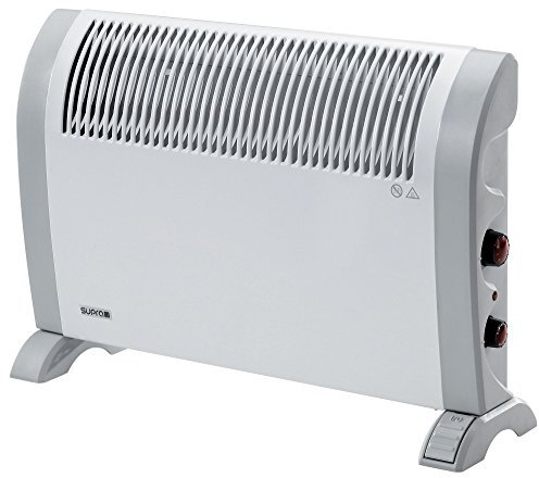 Supra QUICKMIX 2 2000 - Convecteur mobile 2000W, jusqu'à 20m2, poignée de transport, anti-basculement, thermostat mécanique, témoin lumineux de fonctionnement, blanc.