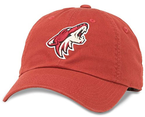 AMERICAN NEEDLE Blue Line Collection NHL National Hockey League Team Baseballmütze mit verstellbarem Schnallenriemen, Phoenix Coyotes (Cardinal Red), Einheitsgröße