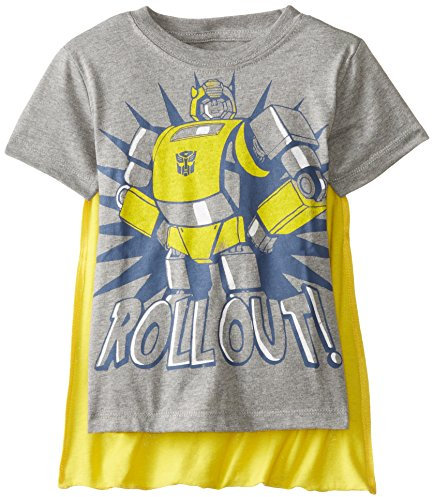 Transformers Autobots Bumblebee Roll Out Toddlers Grey T-Shirt with Cape | 4T