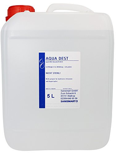 Aqua Dest Laborwasser destilliertes Wasser verschiedene Größen, Größen:5 L