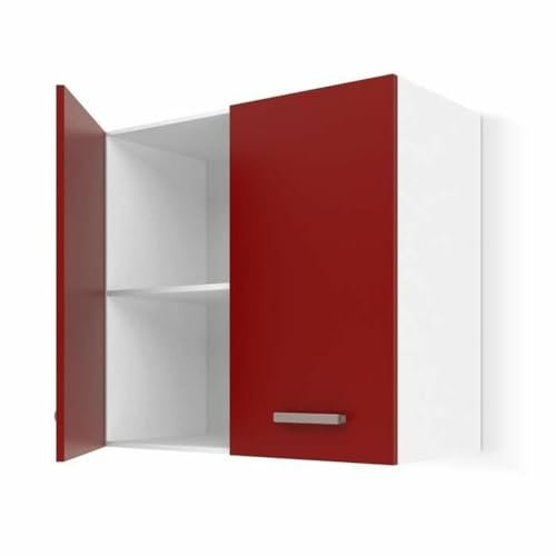 Générique Ultra Mueble Alto de Cocina L 60 cm - Rojo Mate