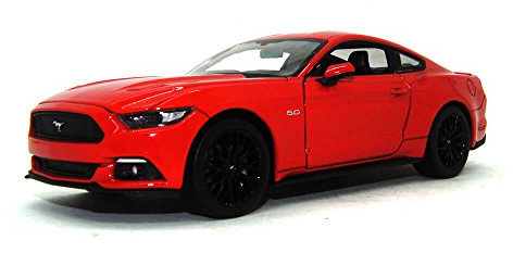 Welly Ford Mustang GT, rot 2015 Maßstab 1:24 - Metall/Kunststoff - Fertigmodell