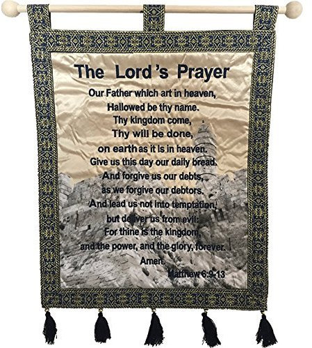 Nana Gifts The Lord's Prayer Wall Hanging Velvet Banner 35,6 x 28,9 cm (Blau)