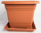 Pflanzkübel Nora mit Untersetzer in versch. Farben und Größen, Farbe:Terracotta, Durchmesser:33 cm