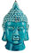 BUTLERS Kopf Buddha 23cmSteingutStatue Buddha Figur Glücksbringer | Dekoration für Meditation, Zen Garten, Yoga, Feng Shui | Deko Figur für Wohnzimmer, Schlafzimmer, Bad
