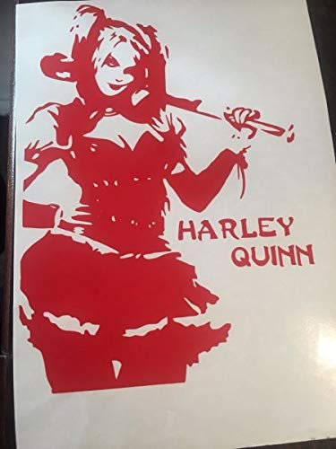 myrockshirt HarleyQuinn Comic Superheld Girl Baseballschläger Joker ca. 20cm Aufkleber,Sticker,Decal,Autoaufkleber,UV&Waschanlagenfest,Profi-Qualität