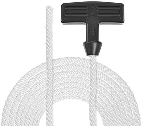 sourcing map Corde Démarrage à Recul avec Poignée 6mm Diamètre 1.55m 5ft Nylon Tirer Cordon pour 178F 186F Tondeuse à Gazon Moteur Tronçonneuse Pièce