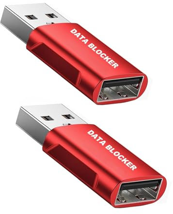 USB Data Blocker -Protect Against Juice Jacking,Hack Proof 100% Guaranteed, Protection from Illegal Downloading, Any Other USB Device Charging, Data Blocker, 2-Pack