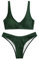 ZAFUL Set Bikini Imbottito da Donna, Costume da Bagno Bikini con Scollo a V Testurizzato Estate