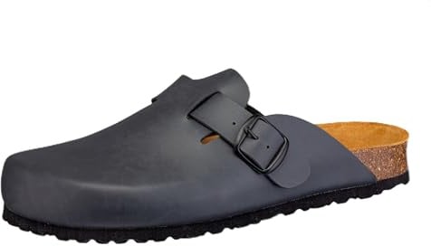 Lico Pantolette Bioline Clog Herren Clog, Grau, 36 EU