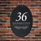 Personalised House Number Plaques Slate Housewarming Gift for Family Home New House Neighbor Gate UV Printed Natural Door Sign with Any Text Hand Finished in UK (27x19cm Oval)