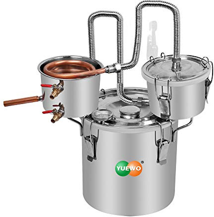 YUEWO 3 Pots 8GAL 30Litres Home DIY Alcohol Moonshine Still Spirits Boiler Water Distiller Kit for Whisky Wine Brandy