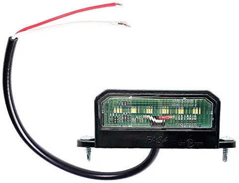 ETUKER 6 LED Chips LED Matricula Lámpara, 12V~24V Impermeable Universal Luces de Matrícula, Luces de Placa de Matrícula Lámparas Traseras, Para Remolque/Camión/RV/Coche/Moto/Barco (6 chips LED)