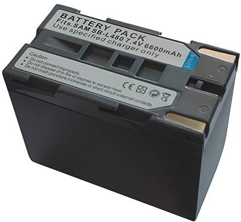 BTBAI Compatible sb-l480 Battery for samsung sbl480 sb-l160 sb-l320 sb-l110a video camcorder (4x Battery+Charger USB Dual)