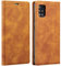 ZCDAYE Hülle für Samsung Galaxy A51,Handyhülle Premium PU Leder [Ständer] [Kartenfach][Magnetische Adsorption] Weiche TPU Flip Case Handytasche für Samsung Galaxy A51-Braun