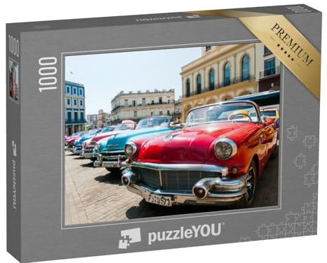 puzzleYOU: Puzzle 1000 Teile „Havanna, Kuba: Oldtimer“ – aus der Puzzle-Kollektion Autos
