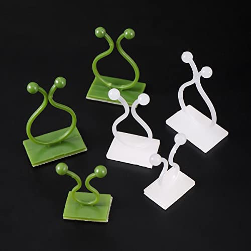 XNAUMAR Kletterwand für Pflanzen, selbstklebend, Feste Schnalle, Hakenverschluss, gebundene Befestigung, Weinschnalle, Haken, Gartenpflanze, Kletterwand, Kletterrebe, 40 Stück, M-Grün