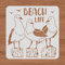 BENECREAT 30x30cm Strandleben-Malschablonen, Seemöwen-Schablonenschablonen für Kunstmalerei auf Holz, Scrapbooking, Kartenherstellung und DIY-Wandboden