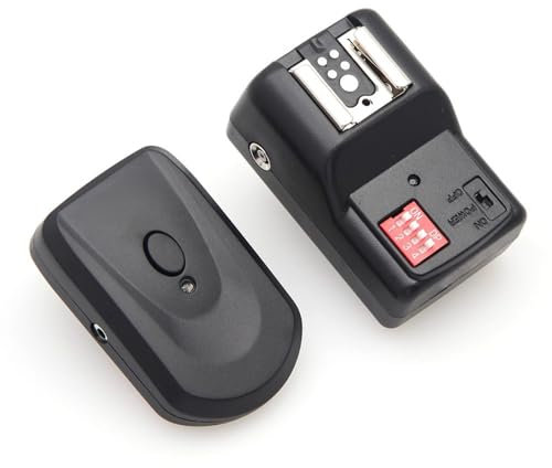 Cuifati 16 Kanäle Wireless Radio Flash Studio Trigger Set, Wireless Studio Flash Trigger Enthält Einen Sender, Einen Empfänger und eine Sync-Leitung für Nikon, für, für