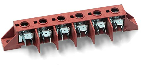 UNIVERSAL 6 POLE SCREW MOUNTED OVEN TERMINAL CONNECTOR BLOCK 40A/450V (4 PACK)