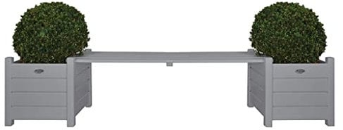 APCSA Gardening - Lawn & Garden -Esschert Design Planters with Bridge Bench Grey CF33G